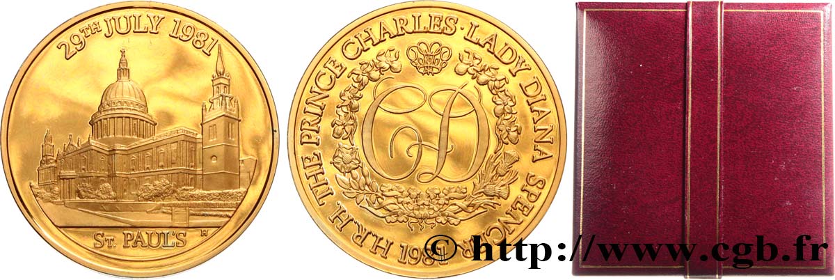 ROYAUME-UNI Médaille, Mariage de Charles, Prince de Galles, et Lady Diana Spencer SUP+