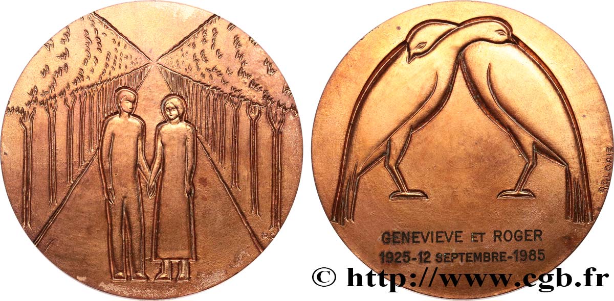 LOVE AND MARRIAGE Médaille, Noces de diamant, Geneviève et Roger AU