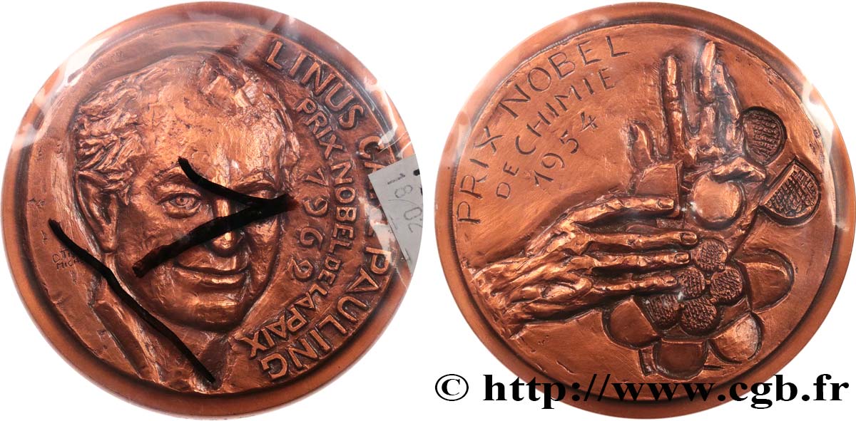 SCIENCES & SCIENTIFIQUES Médaille, Linus Pauling AU