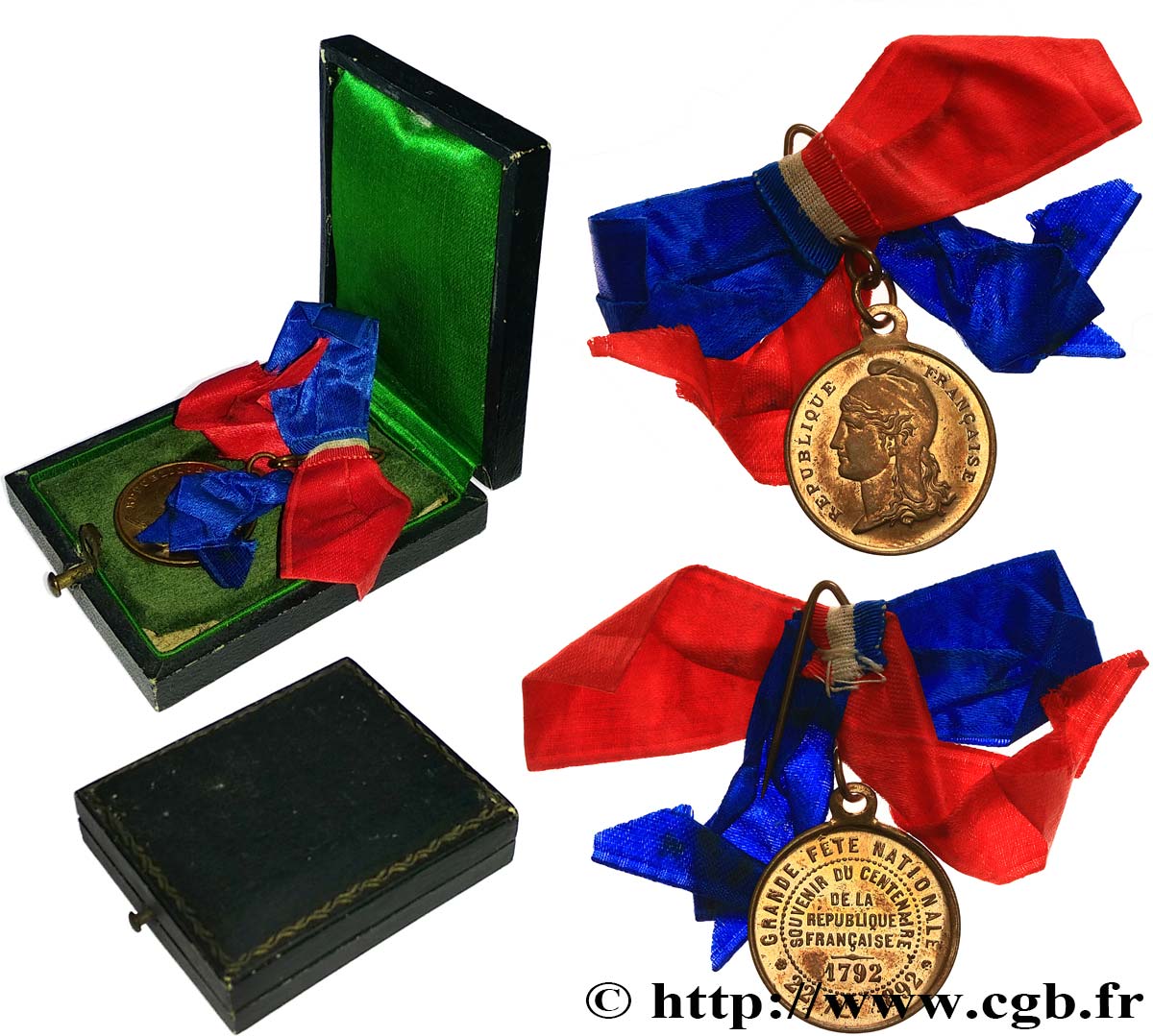 TERCERA REPUBLICA FRANCESA Médaille pour le centenaire de la République EBC