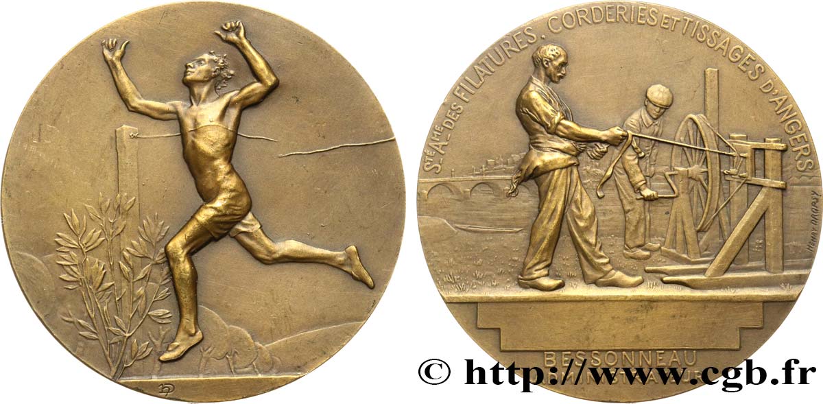 TRADING COMPANIES Médaille, Société des Filatures, Corderies et Tissages d’Angers AU