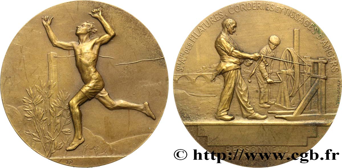TRADING COMPANIES Médaille, Société des Filatures, Corderies et Tissages d’Angers AU