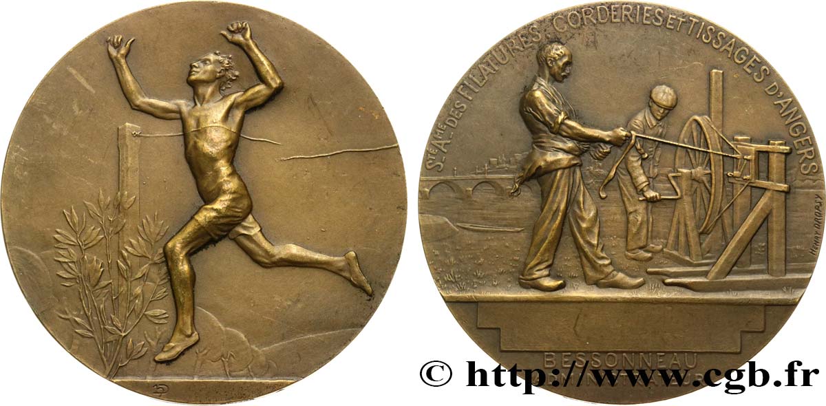 SOCIÉTÉS COMMERCIALES Médaille, Société des Filatures, Corderies et Tissages d’Angers q.SPL