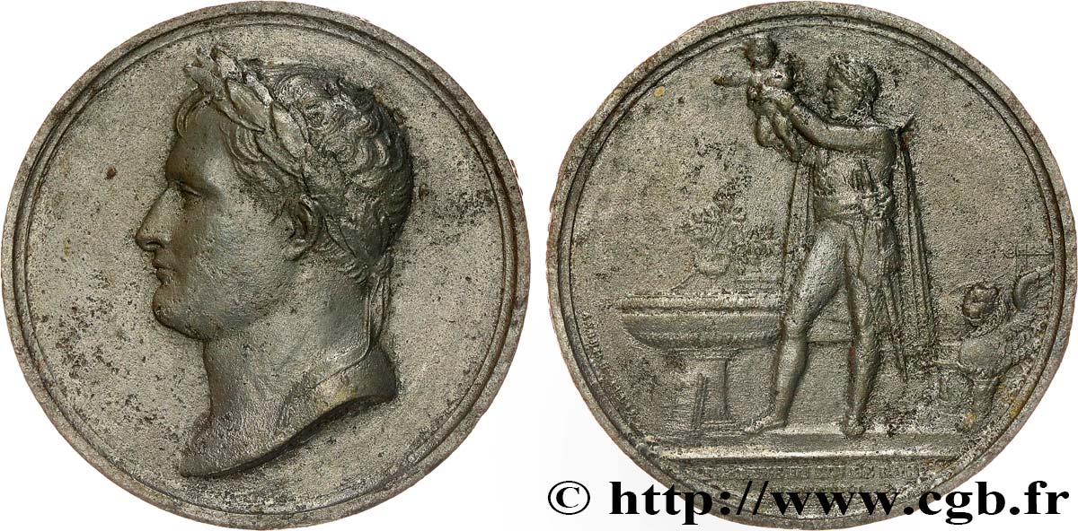 PREMIER EMPIRE Médaille, Baptême du roi de Rome TB+
