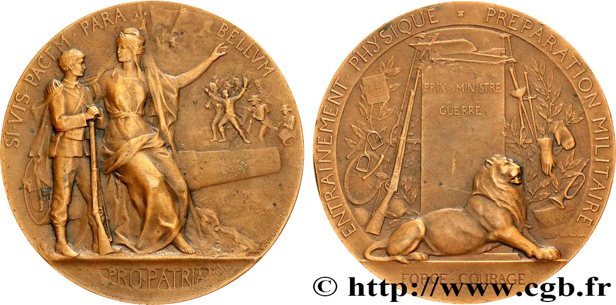 DRITTE FRANZOSISCHE REPUBLIK Médaille PRO PATRIA - Préparation militaire fVZ