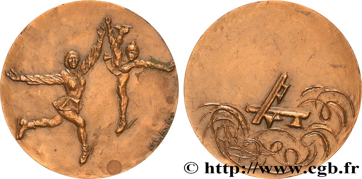 CINQUIÈME RÉPUBLIQUE Médaille, Patinage artistique TTB+