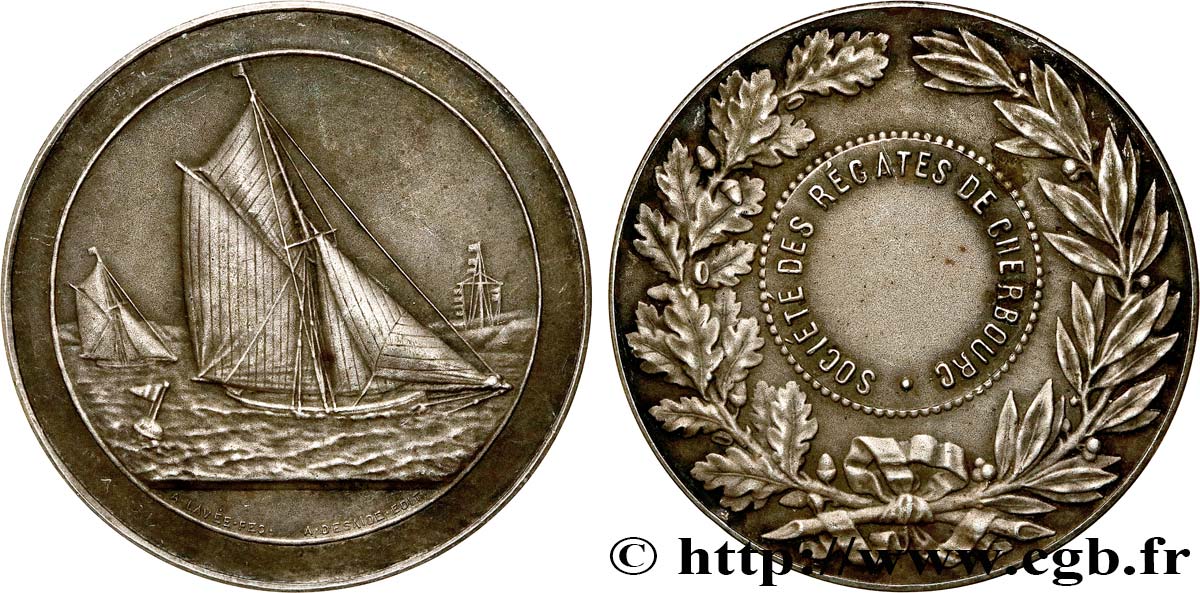 SPORT UNIONS Médaille, Société des régates de Cherbourg SS