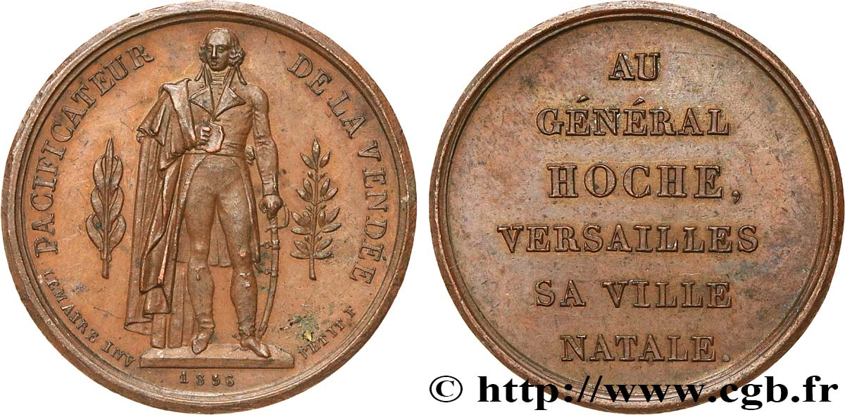 SECONDO IMPERO FRANCESE Médaille, Général Hoche, Pacificateur de la Vendée q.SPL