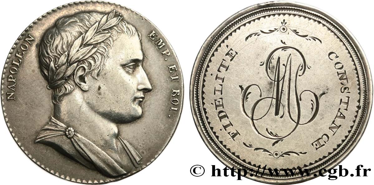 Demi-franc Napoléon Ier tête laurée, République française, buste