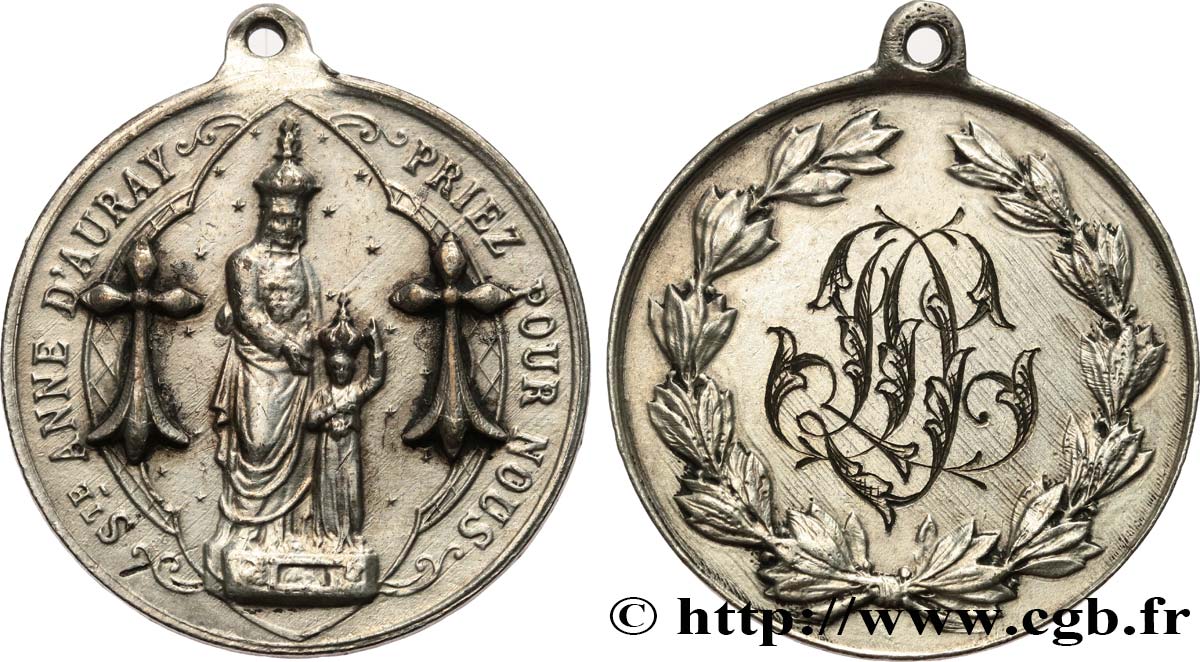 MÉDAILLES RELIGIEUSES Médaille, Sainte Anne d’Auray TTB