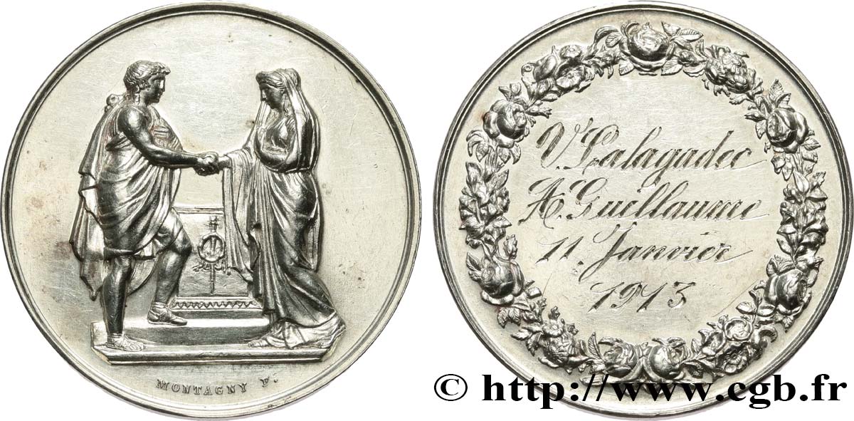 AMOUR ET MARIAGE Médaille de mariage AU