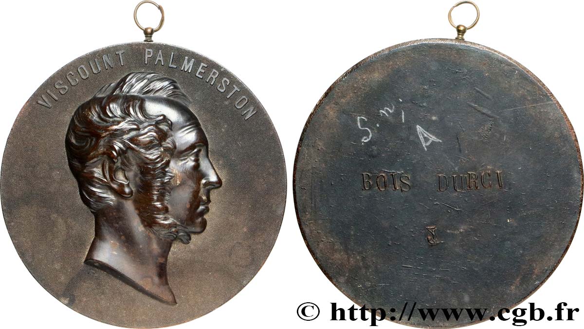 VARIOUS CHARACTERS Médaille, Viscount Palmerston VZ
