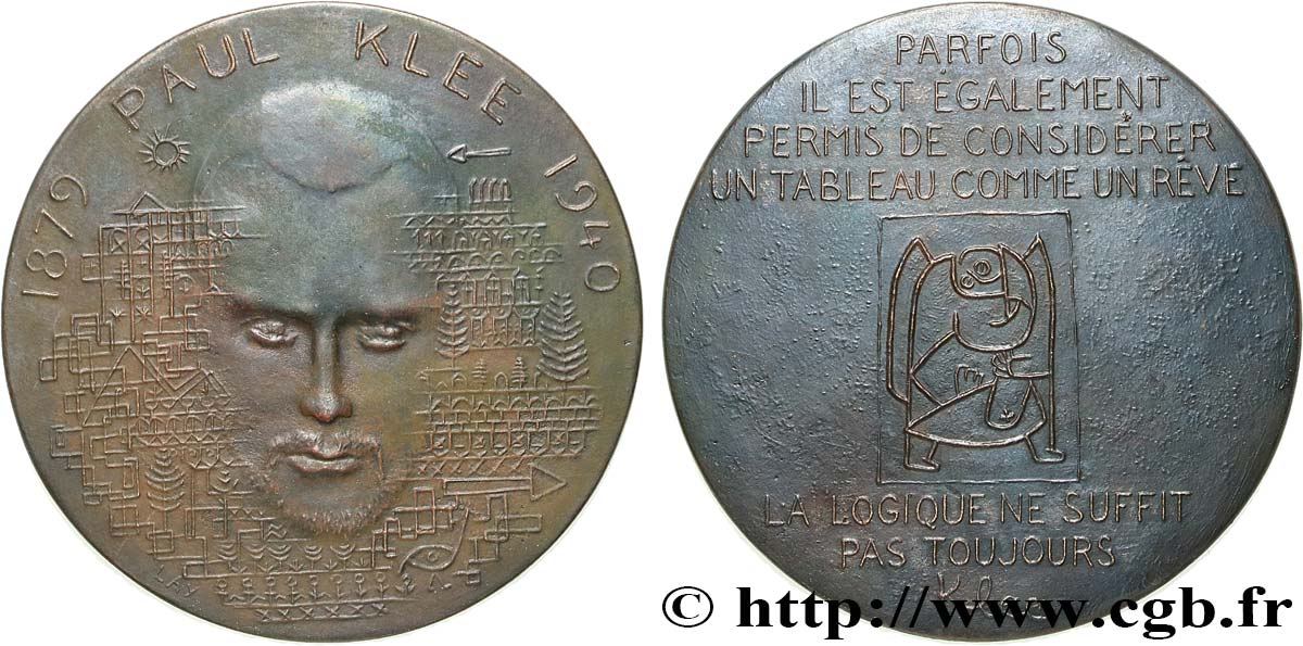 ARTISTES : MUSICIENS, PEINTRES, SCULPTEURS Médaille, Paul Klee, n°9 EBC