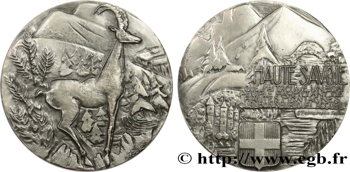 V REPUBLIC Médaille, François de Sales et la Haute-Savoie AU
