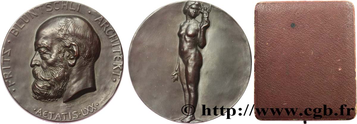 VARIOUS CHARACTERS Médaille, Alfred Friedrich Bluntschli EBC