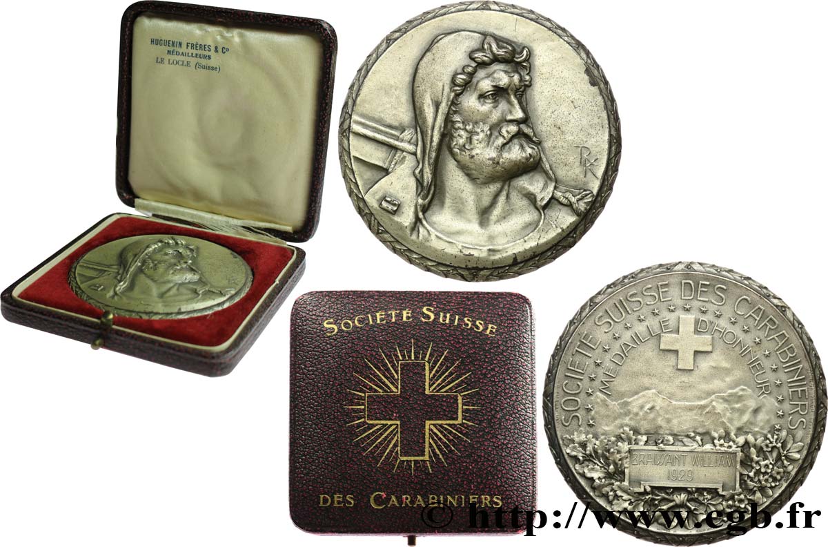 SWITZERLAND - CONFEDERATION OF HELVETIA Médaille d’honneur, Société suisse des carabiniers AU/AU