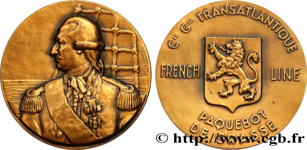 TROISIÈME RÉPUBLIQUE Médaille, Mise en service du paquebot de Grasse TTB+