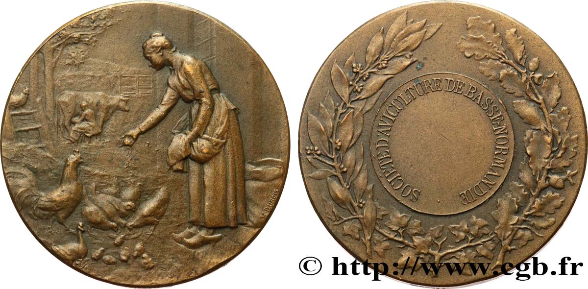 AGRICULTURAL, HORTICULTURAL, FISHING AND HUNTING SOCIETIES Médaille, Société d’aviculture XF