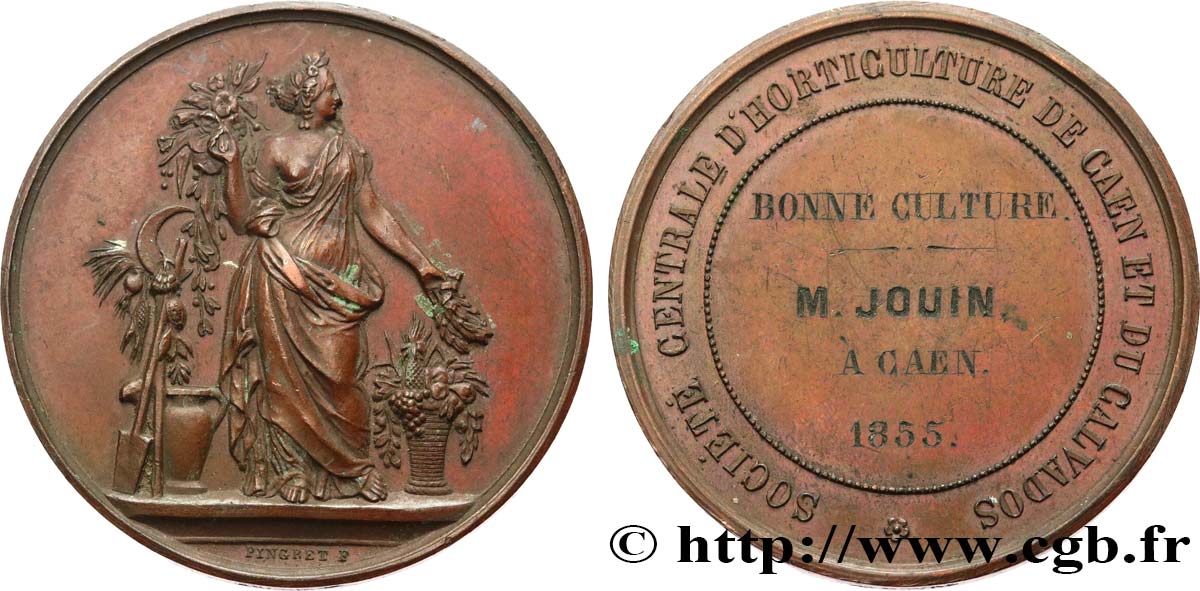 SEGUNDO IMPERIO FRANCES Médaille, Société centrale d’horticulture MBC