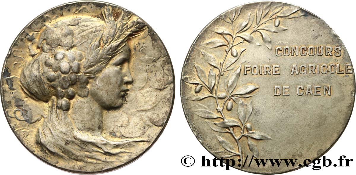 SOCIÉTÉS D AGRICULTURE, HORTICULTURE, PÈCHE ET CHASSE Médaille de concours, Foire agricole XF