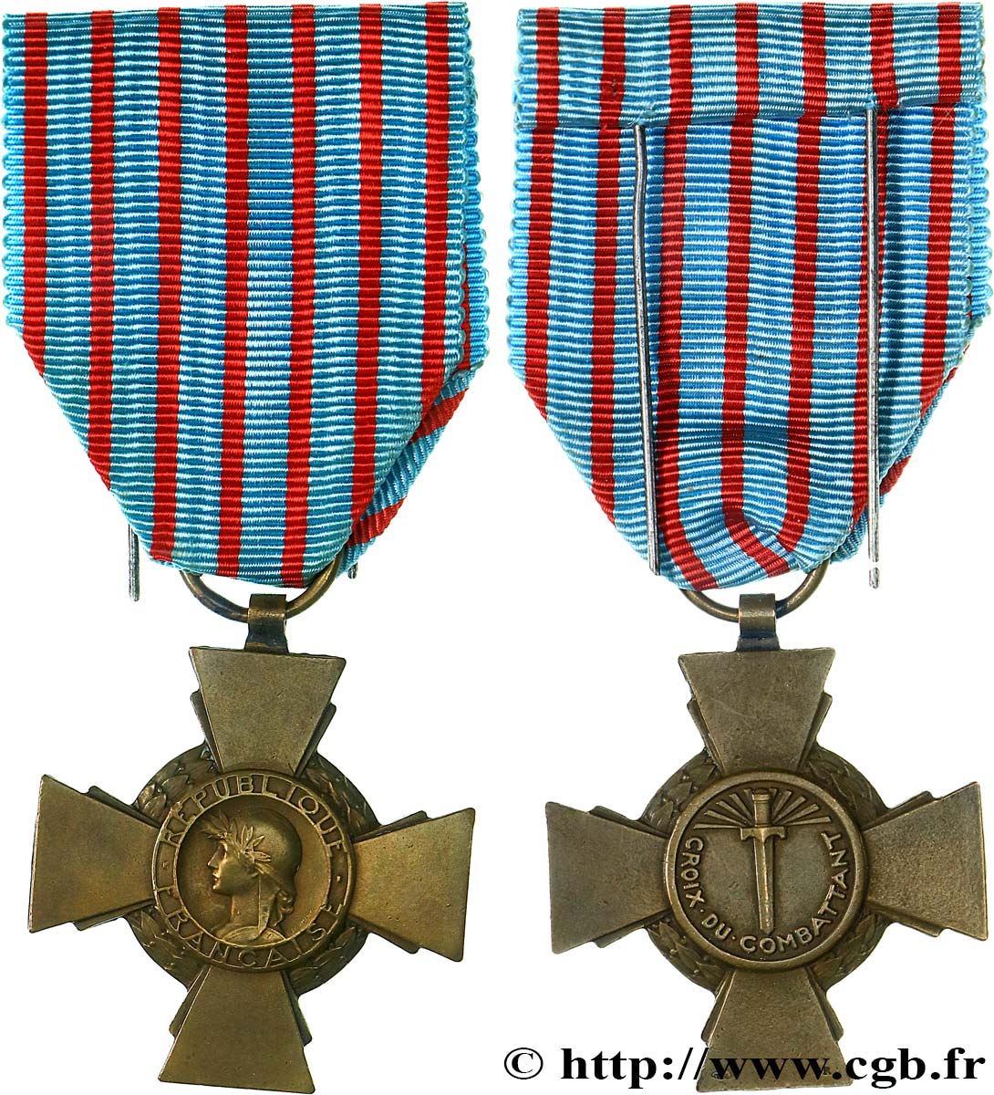 CINQUIÈME RÉPUBLIQUE Croix du combattant TTB