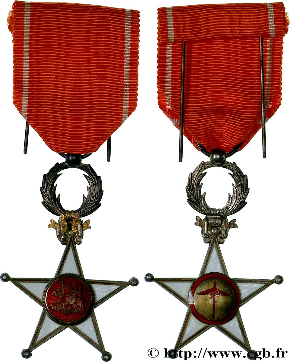 MAROC - PROTECTORAT FRANÇAIS Médaille, Étoile de chevalier de l’ordre du Ouissam alaouite TTB+