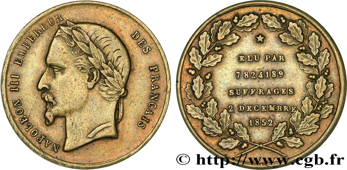 SECONDO IMPERO FRANCESE Médaille, Proclamation de l’empire BB