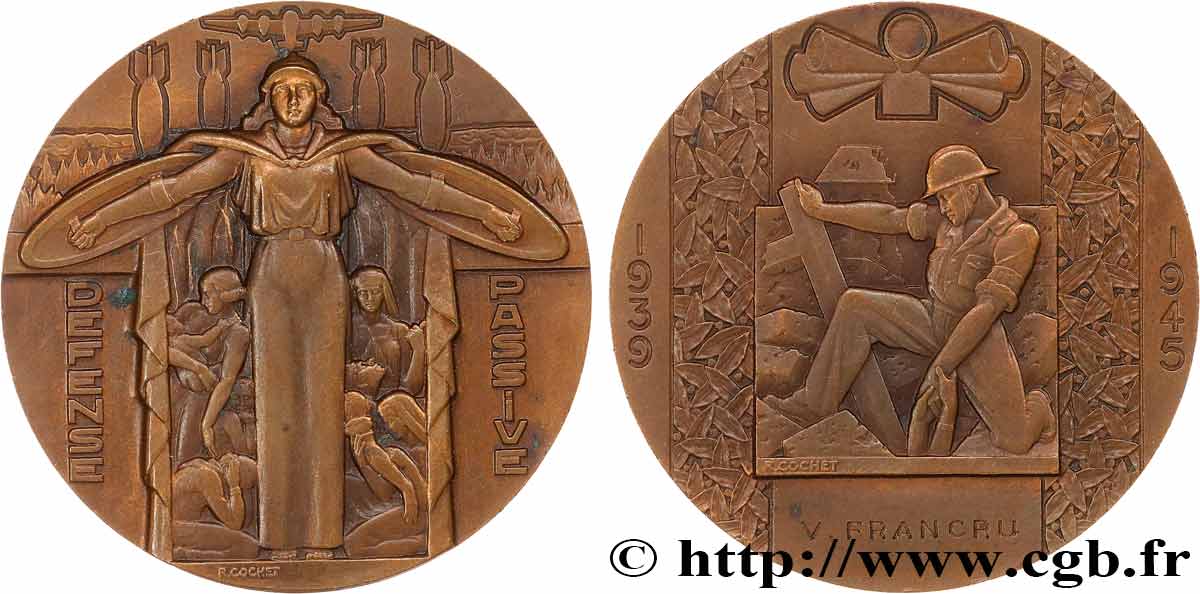 PROVISIONAL GOVERNEMENT OF THE FRENCH REPUBLIC Médaille, Défense passive AU