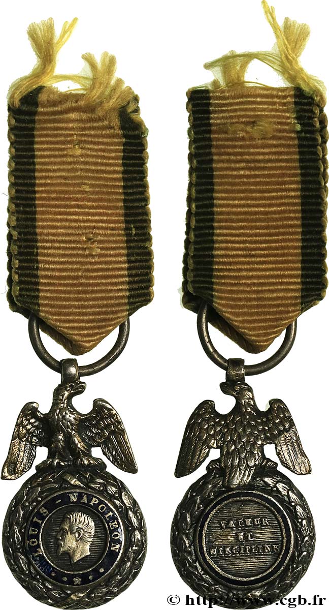 SECOND EMPIRE Médaille militaire, sous-officiers, miniature TTB