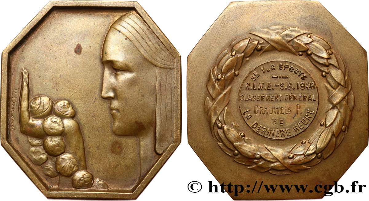 QUATRIÈME RÉPUBLIQUE Médaille, Arts décoratifs TTB+