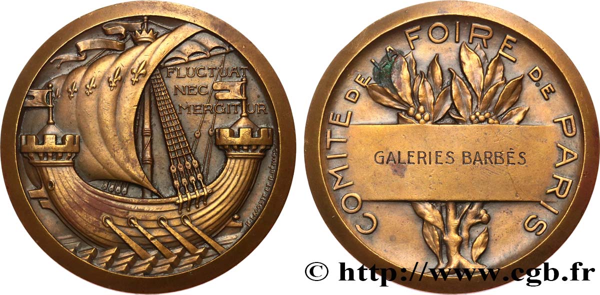TROISIÈME RÉPUBLIQUE Médaille, Comité de la foire de Paris TTB