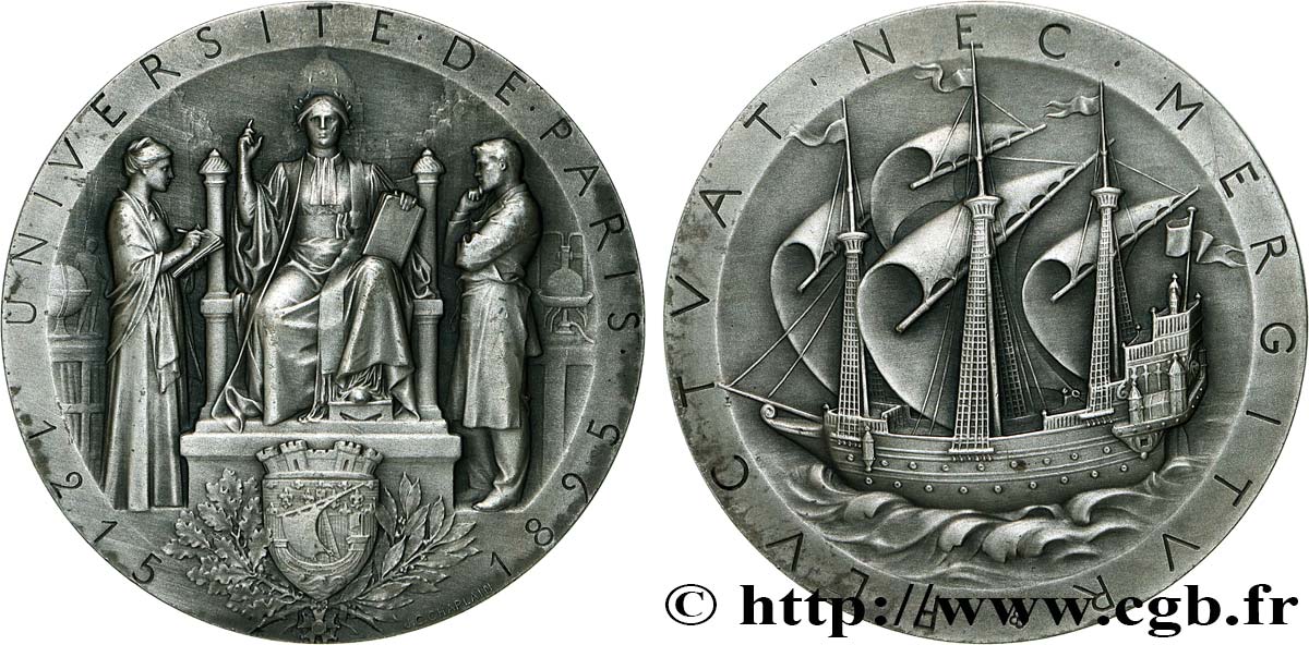III REPUBLIC Médaille, 680 ans de l’Université de Paris AU