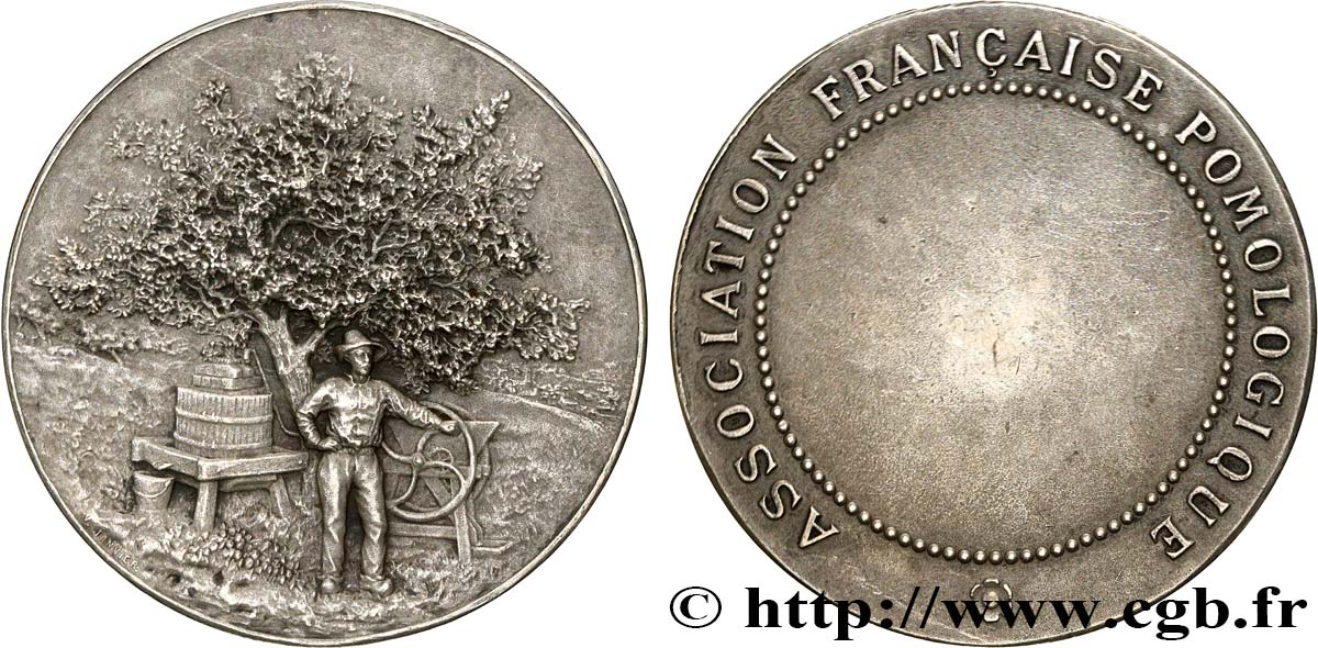 AGRICULTURAL, HORTICULTURAL, FISHING AND HUNTING SOCIETIES Médaille, Association française pomologique AU