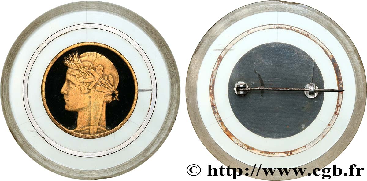 III REPUBLIC Broche, 1 Franc Morlon XF
