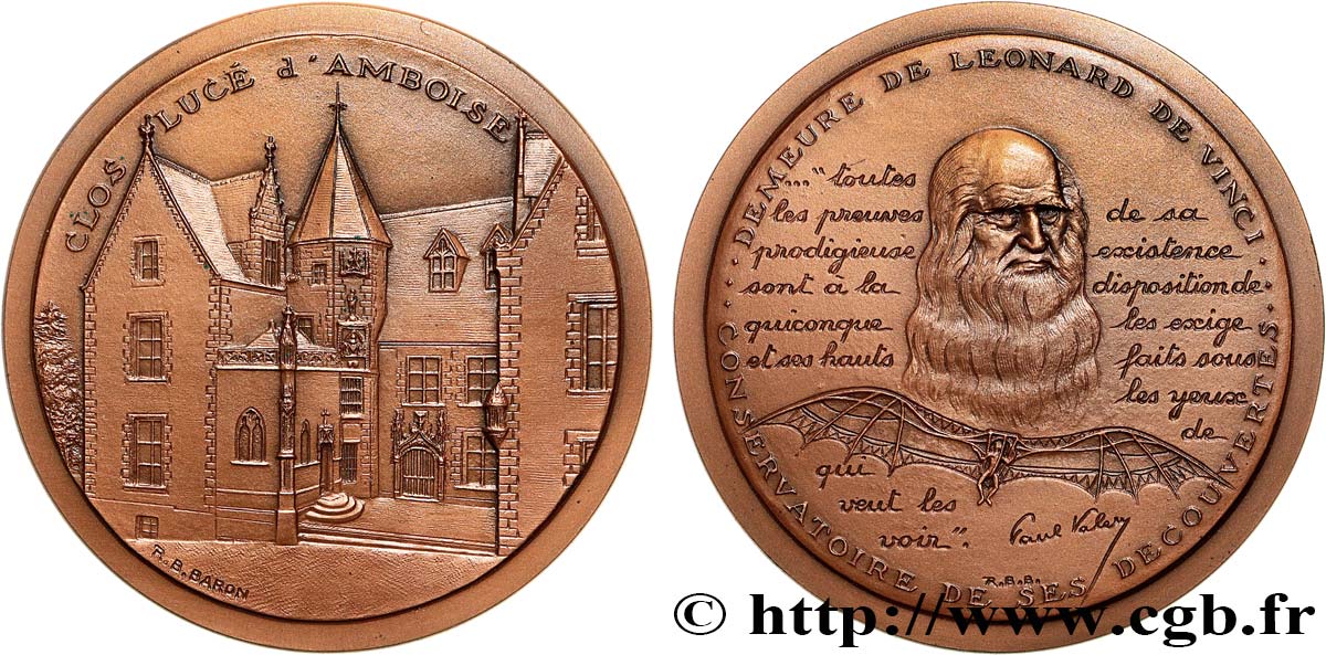 MONUMENTS ET HISTOIRE Médaille, Clos Lucé d’Amboise SUP