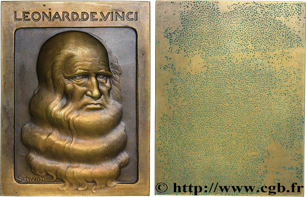 SCIENCES & SCIENTIFIQUES Plaque, Léonard de Vinci TTB+