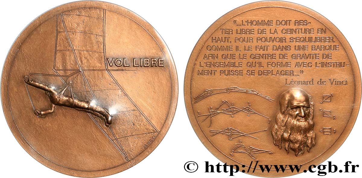 SCIENCES & SCIENTIFIQUES Médaille, Léonard de Vinci fST