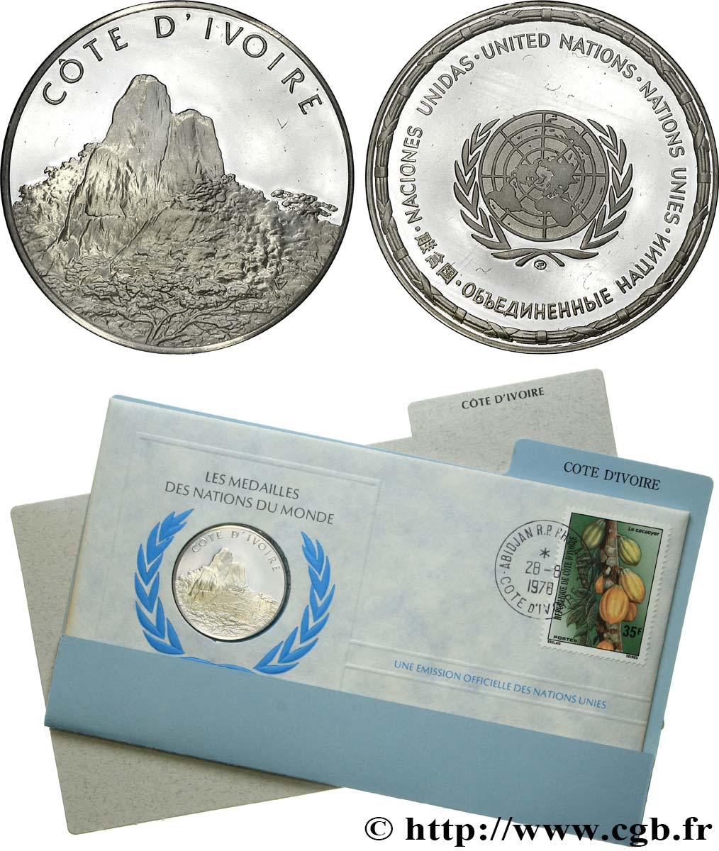 MEDALS OF WORLD S NATIONS Médaille, Côte d’Ivoire MS