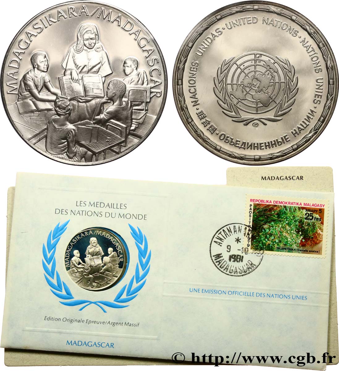 LES MÉDAILLES DES NATIONS DU MONDE Médaille, Madagascar SPL