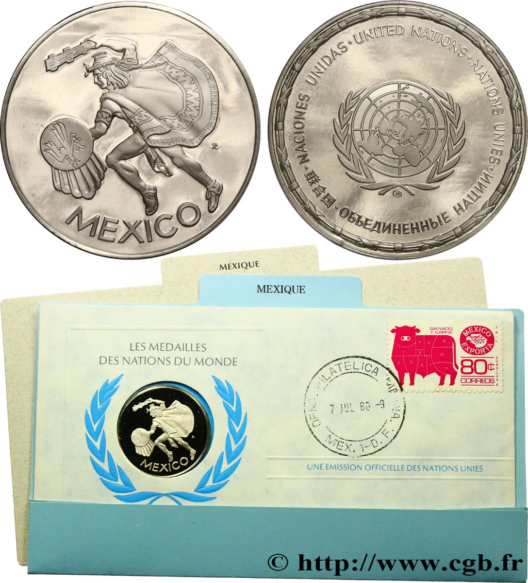 LES MÉDAILLES DES NATIONS DU MONDE Médaille, Mexique SPL