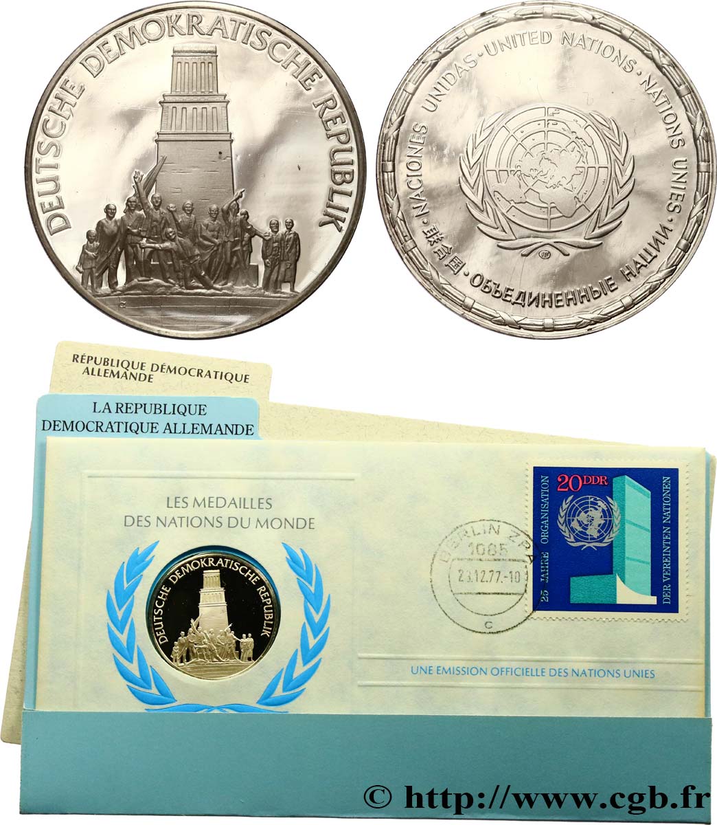 MEDALS OF WORLD S NATIONS Médaille, République Démocratique Allemande MS