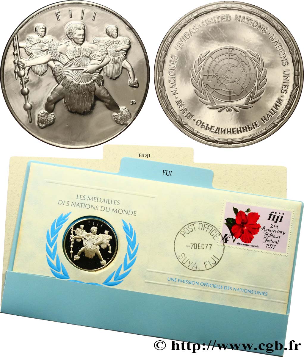 Médailles Nations Unies 1972 - Lot De 5 En épreuve D'argent Numéroté