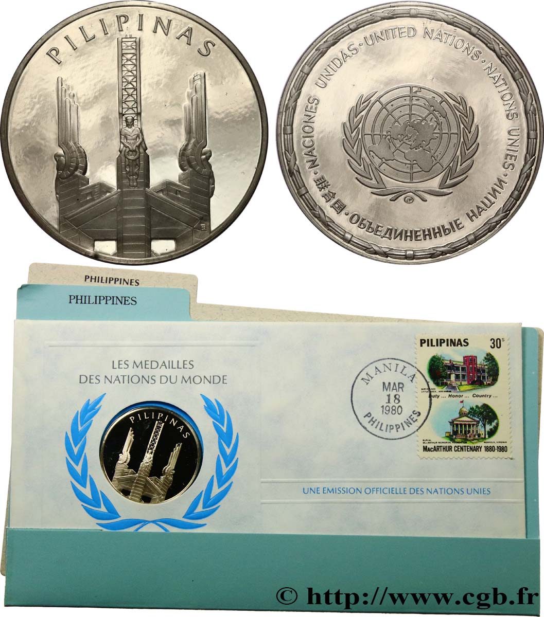 LES MÉDAILLES DES NATIONS DU MONDE Médaille, Philippines SPL