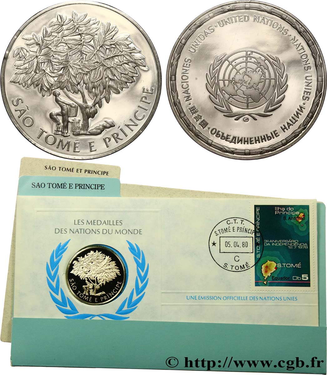 LES MÉDAILLES DES NATIONS DU MONDE Médaille, Sao Tome et Principe MS