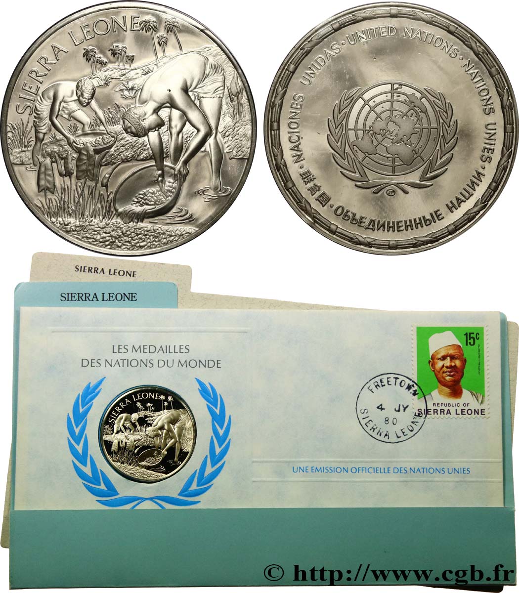 LES MÉDAILLES DES NATIONS DU MONDE Médaille, Sierra Leone SPL