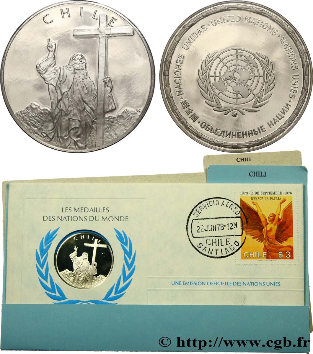 LES MÉDAILLES DES NATIONS DU MONDE Médaille, Chili SPL