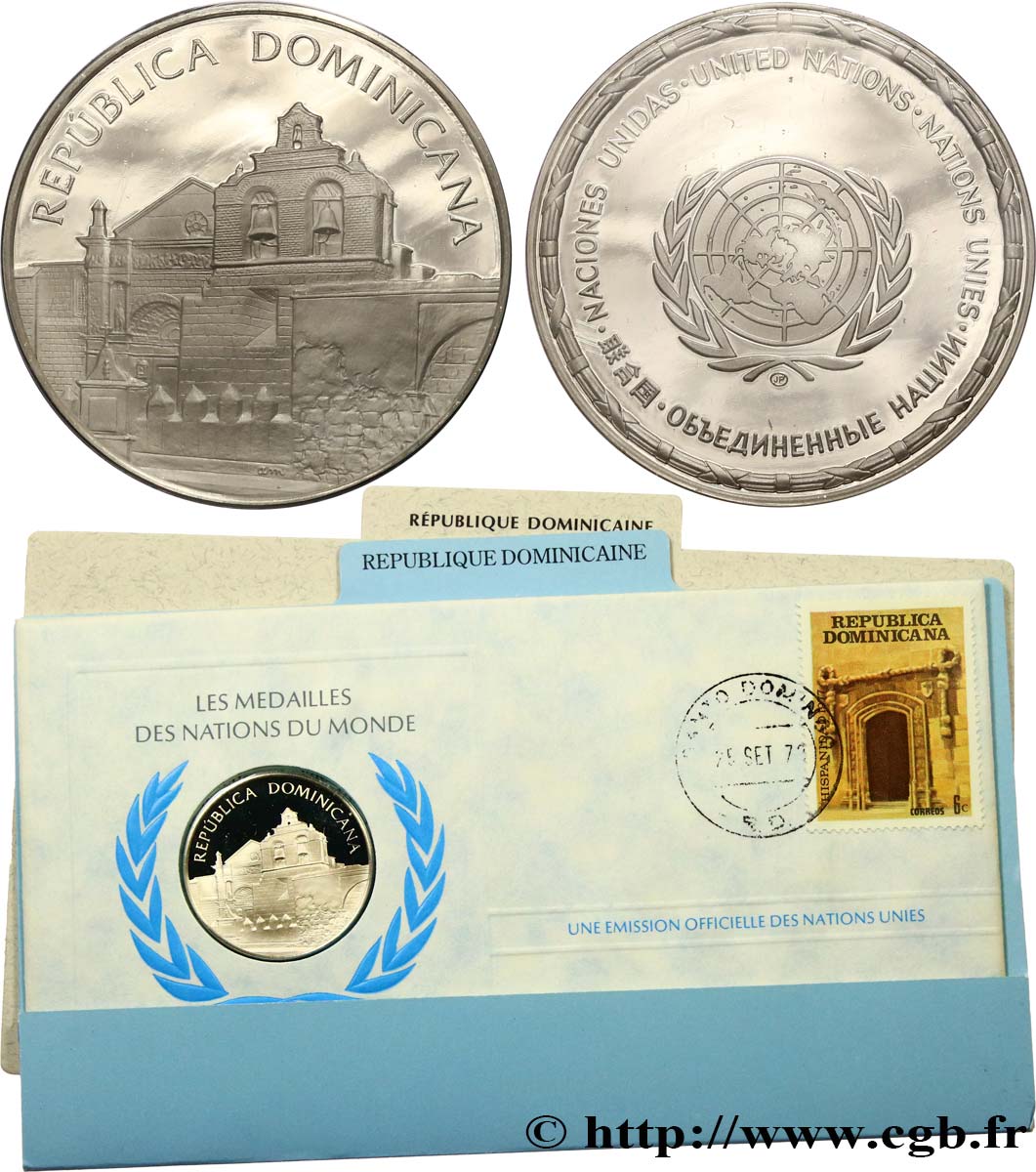 LES MÉDAILLES DES NATIONS DU MONDE Médaille, République Dominicaine SPL