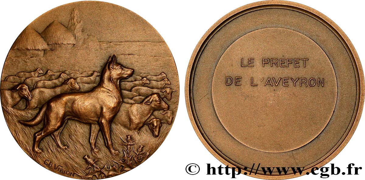 IV REPUBLIC Médaille, Préfet de l’Aveyron AU