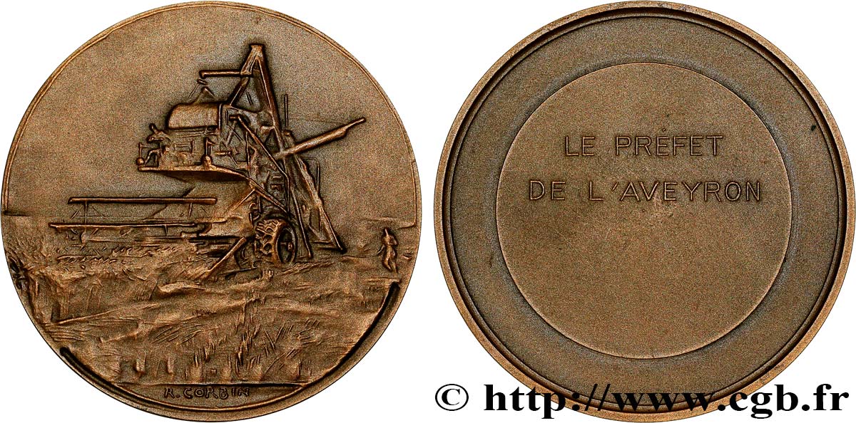 IV REPUBLIC Médaille, Préfet de l’Aveyron AU