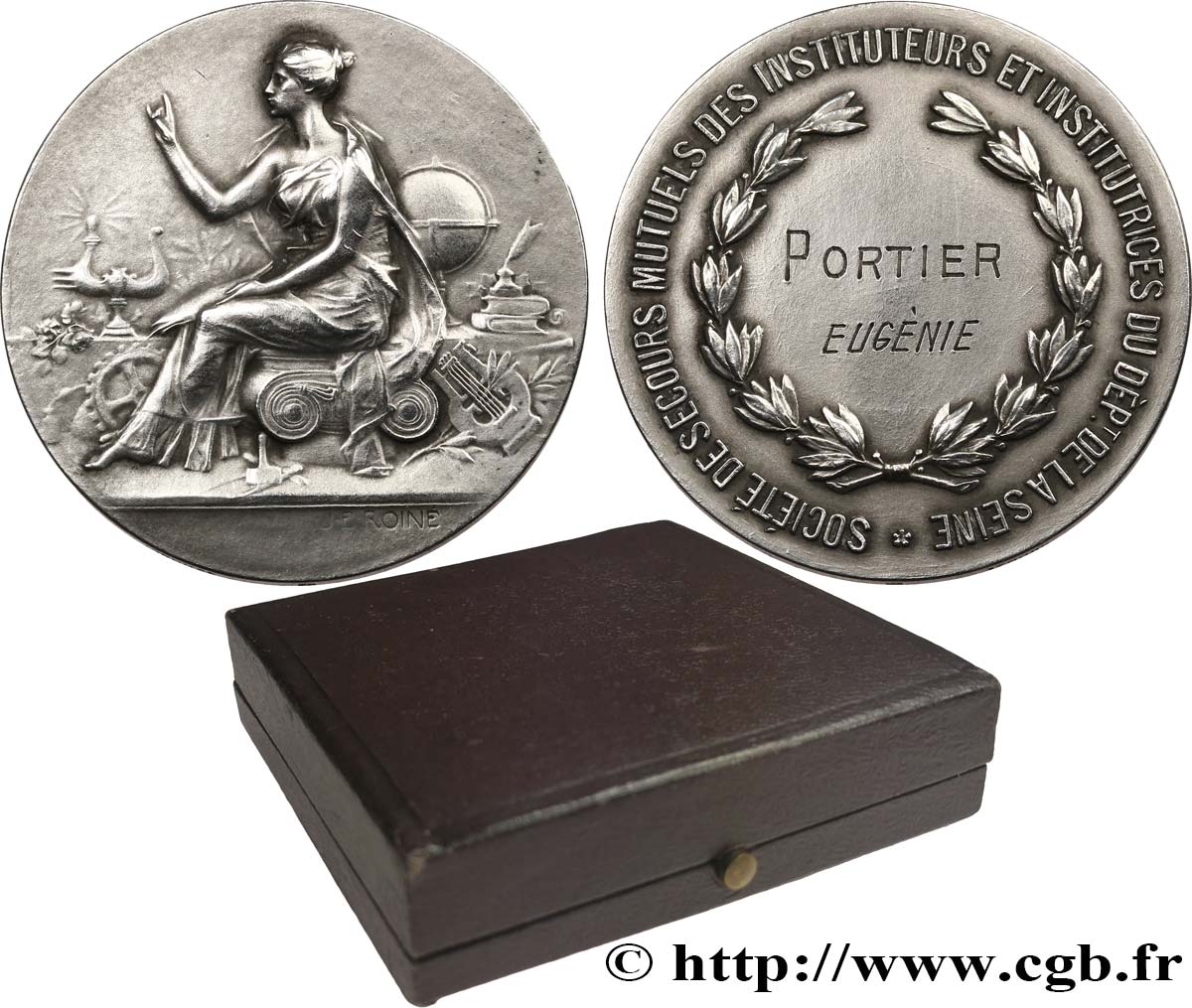 ASSURANCES Médaille, Société de secours mutuels des instituteurs et institutrices TTB